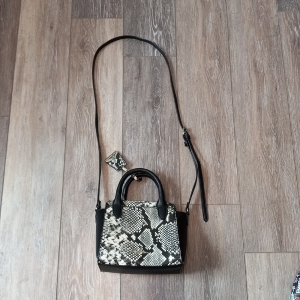 Libby Edelman Small Adjustable Strap Snake Skin Print Purse